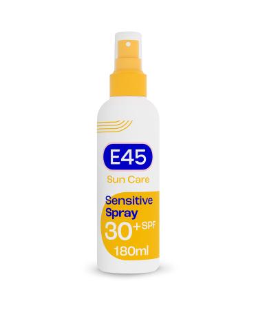 E45 Sun Body Cream Spray for Sensitive Skin - Hydrating Sun Spray with very high UVA and UVB protection and SPF 30 - Instantly Moisturising for Dry Skin Sensitive Skin and Eczema Prone Skin - 180 ml - Buy Online on GoSupps.com