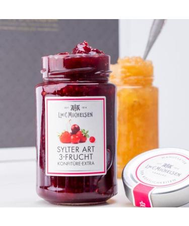L.W.C. Michelsen 3-Fruit Confiture Sylter Art - Extra (280g) | Premium Sweet & Fruity Jelly | Authentic Sylt Recipe | Pure Natural Goodness - Buy Online on GoSupps.com
