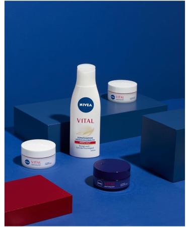 NIVEA VITAL Intensive anti-wrinkle night care for mature skin facial care with calcium pearl extracts and natural grape seed oil night cream to support skin regeneration - Buy Online on GoSupps.com