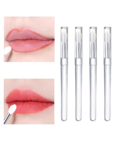 Silicone Lip Brushes - Portable Lipstick Applicator Wands & Mini Lip Scrub Brush (4PCS) for Perfect Lips | Shop Internationally - Buy Online on GoSupps.com