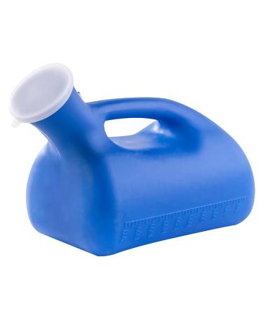 Urine Bottle - 2000ml Portable Urinal Incontinence Pee Bottle Urinary Funnel Device Spill Proof Device Snap-On Lid Lightweight Ideal for Travel/Bedroom Use Great for Camping Happy