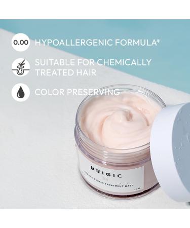 BEIGIC Damage Repair Treatment Mask - Vegan Korean Deep Conditioning Hair Mask for Dry Damaged Hair with Argan Oil & Vitamin E | Silicone-Free Hydrating Hair Care - Buy Online on GoSupps.com