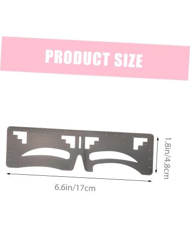 MAGICLULU 2pcs Eyebrow Ruler Microblading Stencil Makeup Gadgets Thrush Artifact Eyebrow Shape Stainless Steel 20x4.8cm As Shown - Buy Online on GoSupps.com