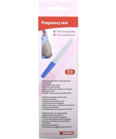 Gima Single Midstream Pregnancy Test - Quick 3-Minute Results for Self-Diagnosis | Shop Internationally - Buy Online on GoSupps.com