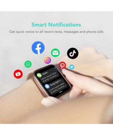 SKG Smart Watch for Women - 5ATM Swimming Waterproof Fitness Tracker with Health Monitor - V7 Pink - Buy Online on GoSupps.com