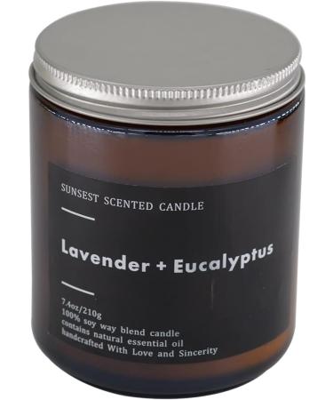 Buy Lavender & Eucalyptus Scented Candle - 100% Natural Soy Wax & Pure Essential Oils | International Shipping - Buy Online on GoSupps.com