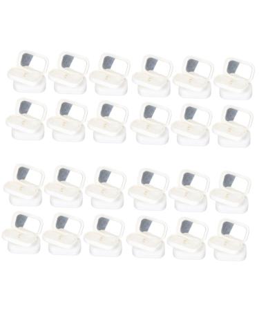 Healvian cardboard with 48 pieces of contact housing cleaning contact lens container contact lenses case contact lens holder made of plastic holder for cosmetic lens caricature bracket white