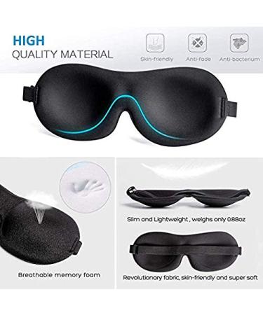 Okwu Comfort 3 Contoured Sleep Mask with 3 Ear Plugs, Case, and Carry Pouch - Black | Payless Price, Premium Quality - Buy Online on GoSupps.com
