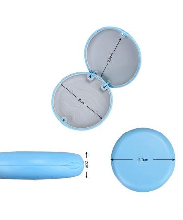 YOUYA Dental Aligner and Retainer Case 2PCS - Solid Orthodontic Mouthguard Holder - Blue - Buy Online on GoSupps.com