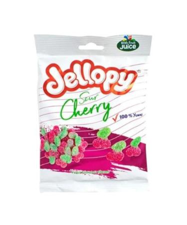 Jellopy Sour Sweets Halal Certified Flavouring Gums | FabFinds Noodles (SOUR GUMMY CHERRIES 4 Pack) SOUR GUMMY CHERRIES 4 Pack
