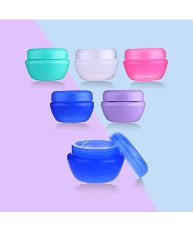 WLLHYF 6 Pieces Travel Containers for Toiletries Plastic Small Leakproof Cosmetic Makeup Jars with Lids Waterproof Seal Cream Jar Travel Accessories for Face Body Hand Cream - Buy Online on GoSupps.com