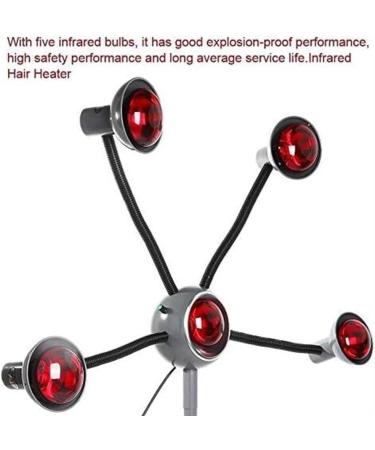 Professional 5 Head Infrared Heat Lamp - Flexible Arm Hair Color Processor & Dryer for Salon & Barber Styling - Buy Online on GoSupps.com