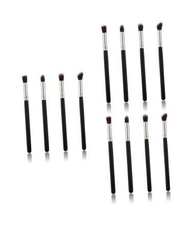 Healeved 12 Pcs Eye Make-up Brush Kit Lip Scrubber Brush Eyeshadow Brushes Eye Shadow Brush Lip Scruber Black
