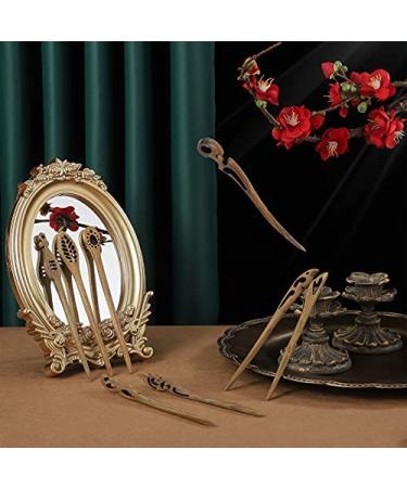 8-Piece Wooden Hair Sticks Set - Japanese and Chinese Style Hair Chopsticks for Women - Handmade Chignon Maker and Bun Maker - Chic Hair Accessories - Buy Online on GoSupps.com