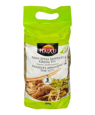 Green Tea Noodles Haiku Premium Quality Asian Noodles Ready in Minutes Use for Stir Frys & Pad Thai Authentic Flavour 300g