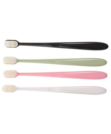 Coophya 4 soft toothbrush actually travel toothbrush toothbrush with soft bristles for adults Delicious peppermintbonbon children's toothbrushes sensitive toothbrushes manual (1 Pack) colored 01