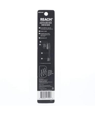 REACH Advanced Design Medium Toothbrush - Full Head, Pack of 6 - Buy Online on GoSupps.com