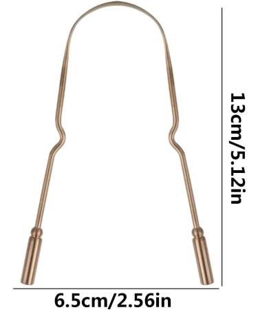 Buy Ibuger Stainless Steel Tongue Scraper for Adults - U-Shaped Ergonomic Brush to Reduce Bad Breath & Enhance Oral Hygiene - Antique Brass Design - Buy Online on GoSupps.com