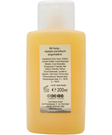  Cum Natura Honey shower gel with real honey 200ml | Bee cosmetics from the beekeeper Bioland in the Black Forest | Beekeeping products - Buy Online on GoSupps.com