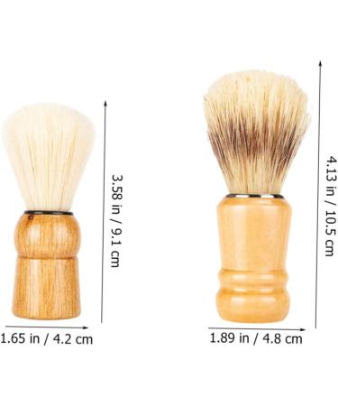 Minkissy 4-Piece Beard Brush Set for Men | Shaving Brush Neck Brush & Beard Accessories | Premium Goat Hair & Nylon Wool - Buy Online on GoSupps.com