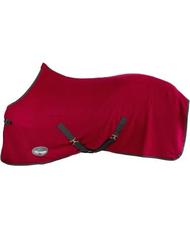Marengos Economic Sweat Rug - Breathable Fleece Transport Blanket for Horses - Removable Cross Strap - 135cm Pomegranate - Buy Online on GoSupps.com