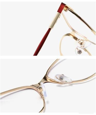 Riccie Women's Intelligent Varifocals Reading Glasses - Multi-Focus Anti-Blue Metal Frame HD Aspherical - From +1.0 to +3.0 - Buy Online on GoSupps.com
