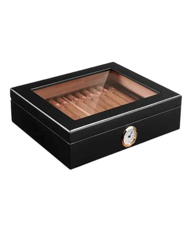 Cigar Boxs Humidors Cigars Case Glass Top Cigar Desktop Box Cigar Humidor Cigar Box with Humidifier and Hygrometer