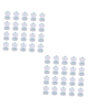 Healeved 40 Pcs Self-Adhesive Patch Massager White Massage Cushion Mx2pcs Whitex2pcs