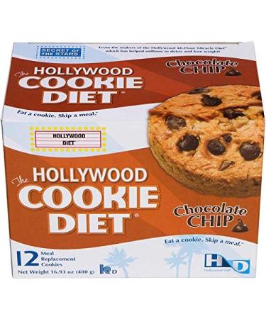 Hollywood Cookie Diet Chocolate Chip - 2 Boxes | Delicious Meal Replacement Cookies - Buy Online on GoSupps.com