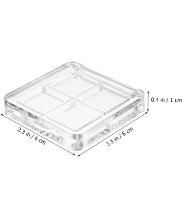 Healvian 6 Pcs Transparent Square Eye Shadow Box Empty Makeup Pallet Balm Blusher Containers Plastic - Buy Online on GoSupps.com