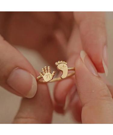 Shop Adjustable Baby Shawl & Foot Ring Set | Unique Mother Rings for Moms & Girls - 2PCs - Buy Online on GoSupps.com