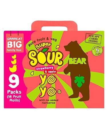 BEAR Bear Pure Fruit YoYos Strawberry Apple and Pumpkin 9 x 20g