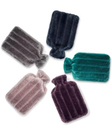 2L Brevian Hot Water Bottle with Luxury Faux Fur Cover - Dark Grey Regular - Buy Online on GoSupps.com