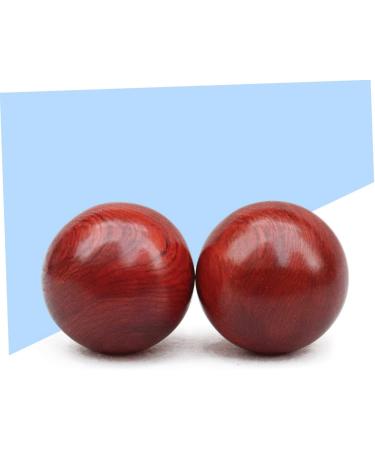 Homsfou Baoding Balls - 2PC Asian Meditation Balls for Wrist Strengthening & Relaxation | Wooden Chinese Massage Fitness Balls (5cm) - Red - Buy Online on GoSupps.com