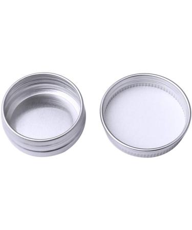 ZHIYE Aluminium Screw Pots 12 pieces 15ml Tin Balm Cosmetic Make Up Jar Round Cream Containers Silver Color - Buy Online on GoSupps.com