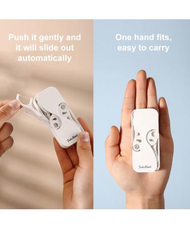 Portable Travel Tooth Flap Organizer with 36 Dental Floss Picks - Cool Cooling & Travel Essentials | Discreet Storage in White Pink & Green - Buy Online on GoSupps.com