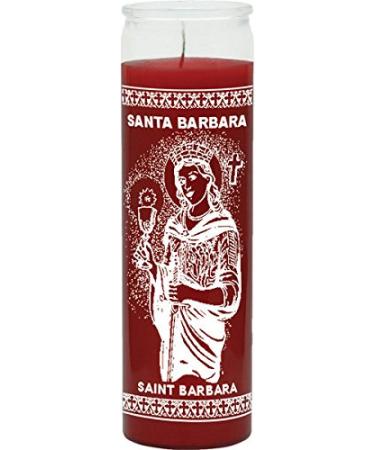 INDIO St Barbara Red Candle - Silkscreen 1 Color 7 Day