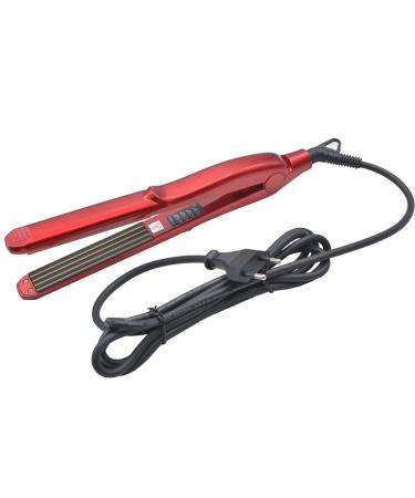 Pro Ceramic Mini Hair Crimper for Women - Small Wave Curling Iron for Short & Long Hair Styling (Red) - Buy Online on GoSupps.com