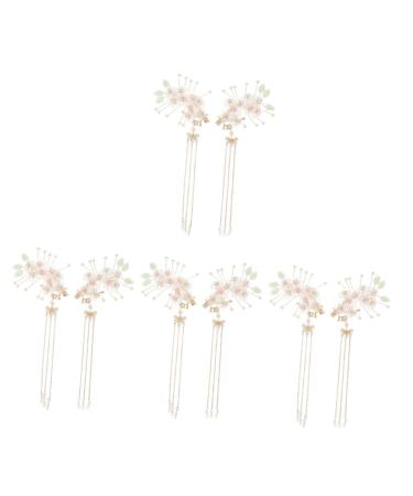 FRCOLOR Lolita Accessories Pairs antique hairpin headdress wedding hair chinese hanfu flower side hair clip hair pin pearl tassel hair clip flower hair clip hair bows alloy bride