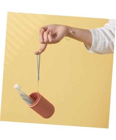 FRCOLOR Travel Tooth Cleaning Organizer - 2 Piece Toothpaste & Brush Container Set - Red - 5.5x5.5x19cm - Ideal for International Shipping - Buy Online on GoSupps.com