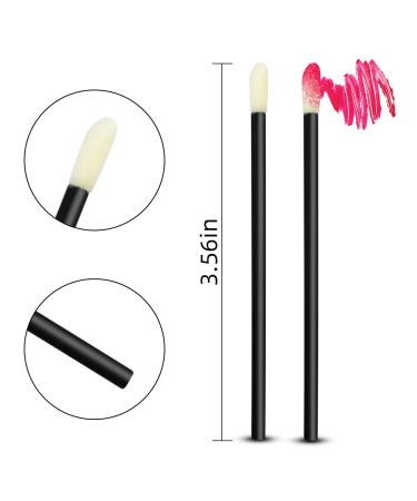 100 Pack Disposable Lip Brushes & Lip Gloss Applicators | Perfect Makeup Tool for Beauty Kits & Eyelash Extensions (Black - Buy Online on GoSupps.com
