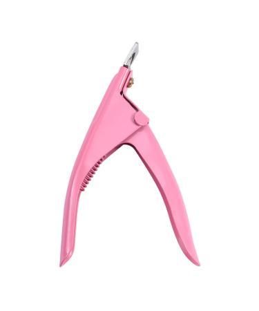 iZhuoKe Nail Clippers Tip Cutters for Acrylic False Fake Gel Nail Clipper Professional False Nails Clipper Artificial Tips Edge Cutter Professional Nail Art Manicure Tool Pink