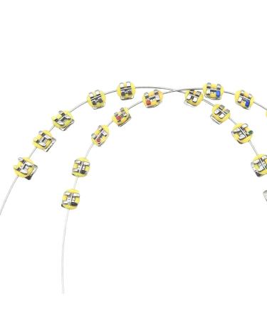 2 Pieces Temporary Tooth Decoration with Metal Wires Brace Chain Orthodontist Explain Props for Learning Classroom Demonstration (Colorful) - Buy Online on GoSupps.com