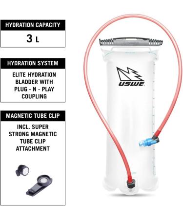 USWE MTB Hydro Hydration Pack - 8L Backpack for Cycling Mountain Biking & Gravel Riding Black Hydration Solution - Buy Online on GoSupps.com