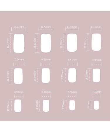 FEIlei 24Pcs Long Press on Nails Coffin French Fake Nails Tip Gradient Acrylic Nails Glossy False Nails for Women Girls - Buy Online on GoSupps.com
