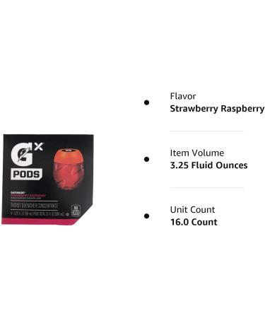 Gatorade GX Strawberry Raspberry Pods 3.25oz (16 Pack) - Convenient Fuel for Athletes - Buy Online on GoSupps.com