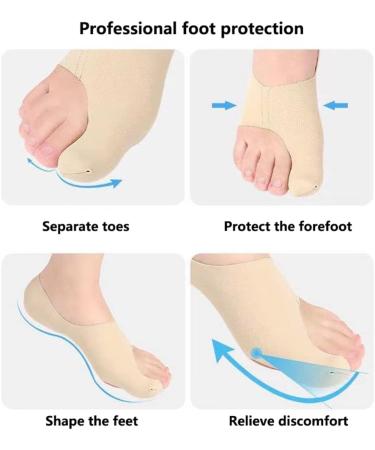 LTLCLZ 2Pcs Big Toe Protector/Corrector Pedicure Socks for Bunions & Hallux Valgus - Orthopedic Foot Care - Buy Online on GoSupps.com