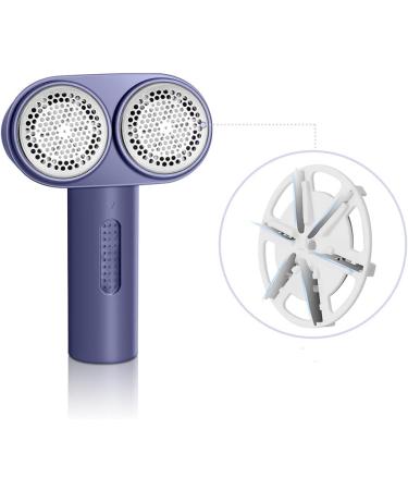 Portable Fabric Shaver & Lint Remover - Rechargeable Electric Clothes Shaver with 6 Blades - Dual-Speed Purple Fabric & Furniture Cleaner - Buy Online on GoSupps.com