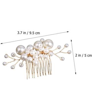 FOMIYES Pearl Comb Pearl Hair Clips Bride Hair Comb Bridal Headpieces for Wedding Hair Bling Wedding Hair Jewelry Pearls Headpiece Bridal Hair Gold Tiara Accessories Miss The Flowers Alloy - Buy Online on GoSupps.com