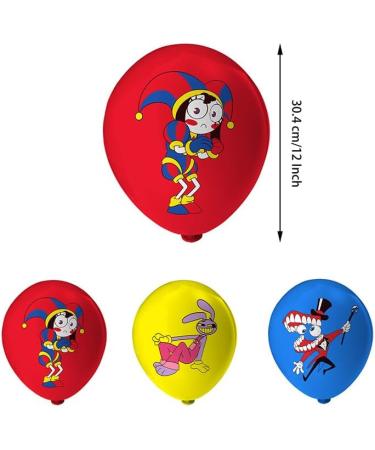 30 PCS The Amazing Digital Circus Birthday Party Decoration Kit-Theme Party Favors Included Happy Birthday Banner Cupcake&Cake Toppers Balloons for Room Decoration C Style - Buy Online on GoSupps.com